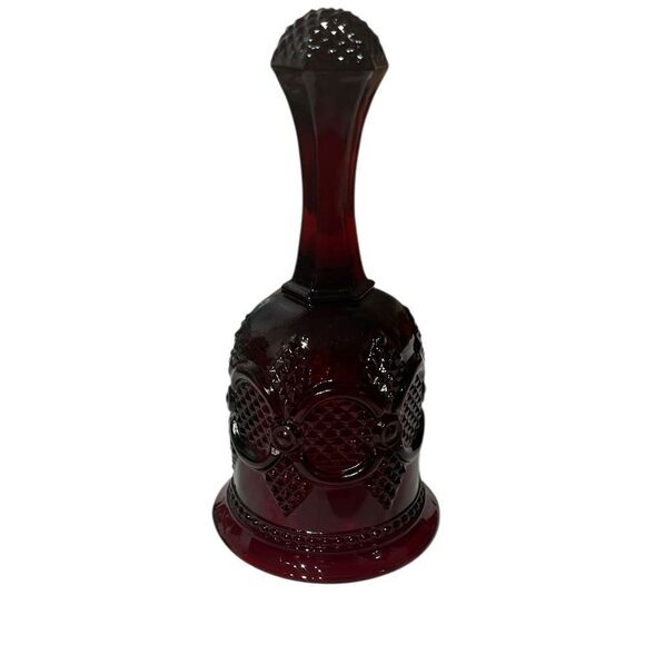 Avon Vintage 1876 Cape Cod Collection Ruby Red Glass Bell - Picture 2 of 6